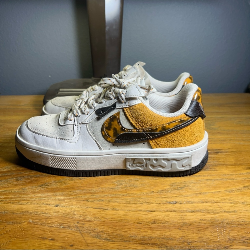 Nike Air Force 1 Fontanka Shoes Women 6.5 Phantom Light Curry DR0151-001 Sneaker - Picture 3 of 8